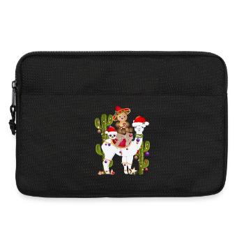 Noël au Mexique Alpaga, paresseux et ours - Sacoche pour ordinateur portable 13 pouces - noir - Devant