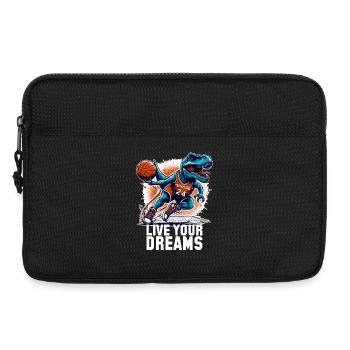 Basketball T-Rex Dinosaur Dreams Gift - Laptop bag 13" - black - Front