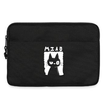 Miau - Laptoptasche 13" - Schwarz - Vorne