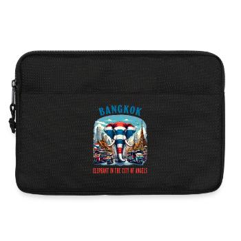 Bangkok Thailand elephant flag city - Laptop bag 13" - black - Front