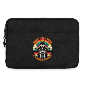 Geboren, um ein Biker zu sein: Husky Rider Adventure - Laptoptasche 13" - Schwarz - Vorne