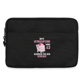 Verkäuferin 43 Geburtstag 43 Jahre Beruf Spruch - Laptoptasche 13" - Schwarz - Vorne