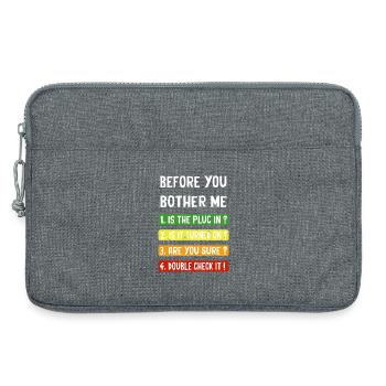 Before you bother me - Laptop bag 13" - heather grey - Front