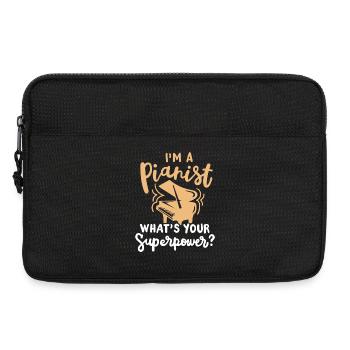 Pianist Klavierspieler - Laptoptasche 13" - Schwarz - Vorne