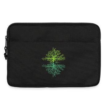 Arbre Réflexion Forêt Protection de la nature Logo extérieur - Sacoche pour ordinateur portable 13 pouces - noir - Devant
