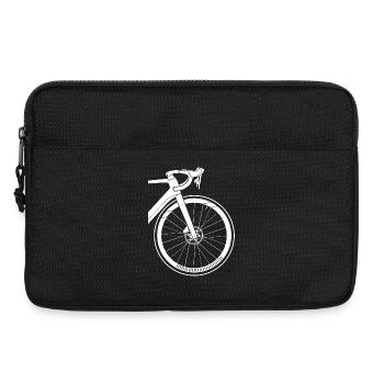 Détail du vélo de route Vélo Gravel Symbole Icône du logo - Sacoche pour ordinateur portable 13 pouces - noir - Devant