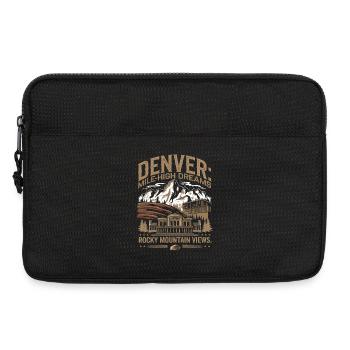 Denver : rêves d’un kilomètre de haut, vue sur les montagnes - Sacoche pour ordinateur portable 13 pouces - noir - Devant