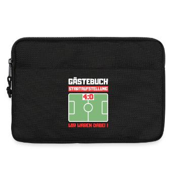 Gästebuch 40. Geburtstag Fußball - Laptoptasche 13" - Schwarz - Vorne