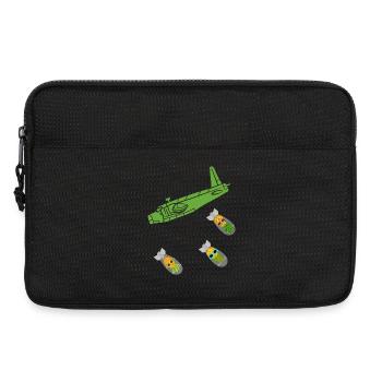 Green Pineapple Bomb Flugzeug - Laptoptasche 13" - Schwarz - Vorne