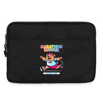 Hunde Marathonläufer - Laptoptasche 13" - Schwarz - Vorne