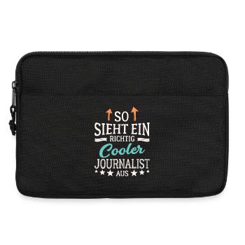 So sieht ein richtig cooler Journalist aus Presse - Laptoptasche 13" - Schwarz - Vorne
