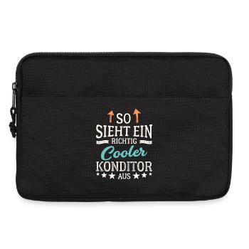 So sieht ein richtig cooler Konditor aus - Laptoptasche 13" - Schwarz - Vorne