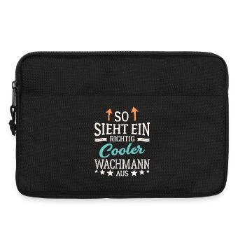So sieht ein richtig cooler Wachmann aus Türsteher - Laptoptasche 13" - Schwarz - Vorne
