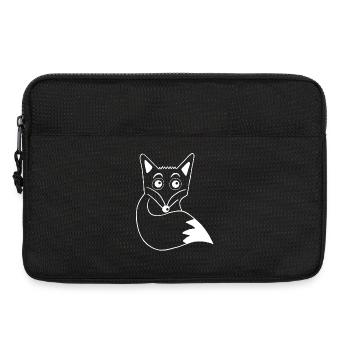 Süßer weißer Fuchs - Laptoptasche 13" - Schwarz - Vorne