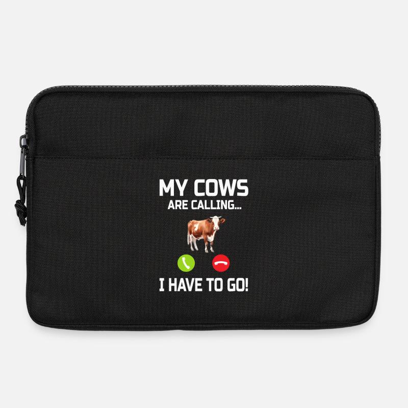Kuh Kühe - Laptoptasche 13" - Schwarz
