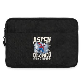 Verschneiter Bergläufer - Laptoptasche 13" - Schwarz - Vorne