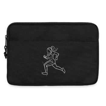 Läuferin Line Art - Laptoptasche 13" - Schwarz - Vorne