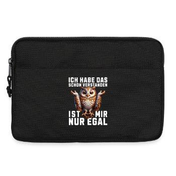 Hab Das Schon Verstanden Ist Mir Nur Egal Eule - Laptoptasche 13" - Schwarz - Vorne