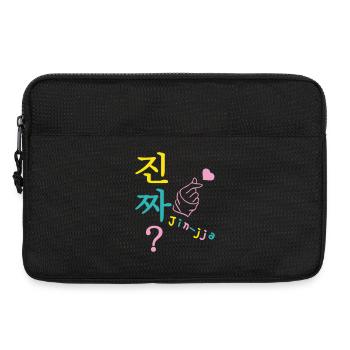 Jin-jja k-drama coréen really 3 couleurs custom - Sacoche pour ordinateur portable 13 pouces - noir - Devant