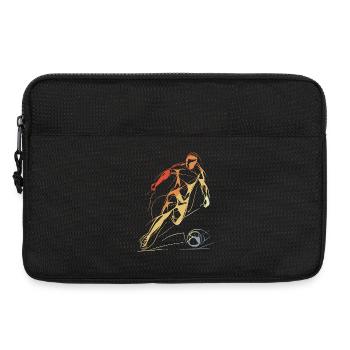 Croquis de joueur de football vintage - Sacoche pour ordinateur portable 13 pouces - noir - Devant