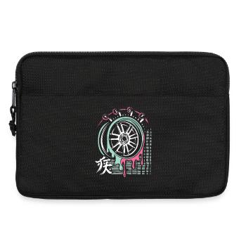 JDM Drift Rim – Tuning & Racing Art - Laptop bag 13" - black - Front
