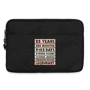 25 years legendary - (legendär), Jubiläum, Firma - Laptop bag 13" - black - Front