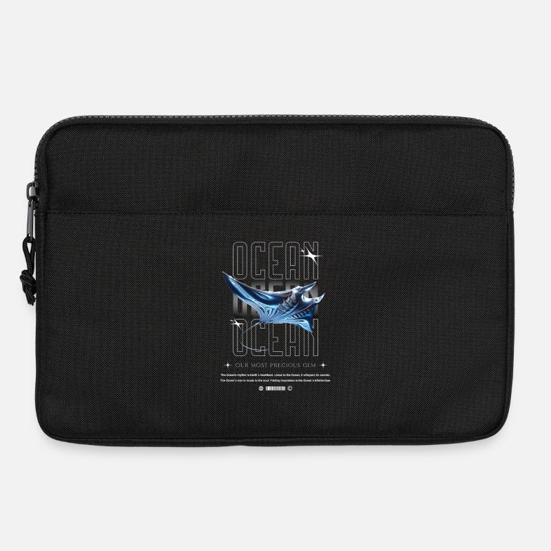 Ocean Manta Kostbarer Schatz - Laptoptasche 13" - Schwarz
