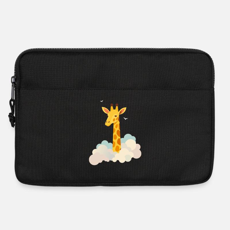 Gentle giraffe above the clouds – Dreamlike motif - Laptop bag 13" - black