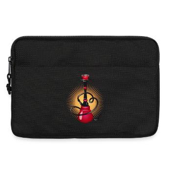 Stylised shisha in red – modern oriental design - Laptop bag 13" - black - Front