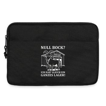 Null Bock - Ausdruck von Gleichgültigkeit - Laptoptasche 13" - Schwarz - Vorne