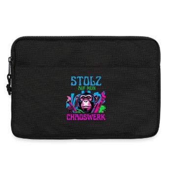 Stolz auf mein Chaoswerk – DIY Monkey - Laptoptasche 13" - Schwarz - Vorne