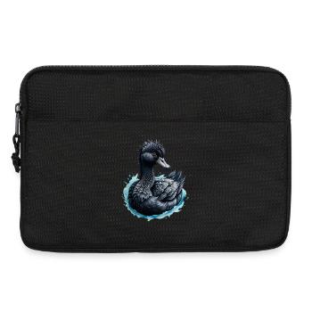 Le cygne noir et la rose bleue - Sacoche pour ordinateur portable 13 pouces - noir - Devant