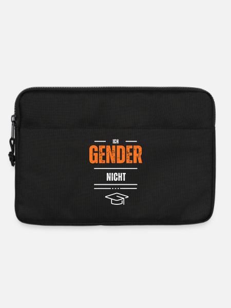 Ich Gender Nicht Statement Shirt - Laptoptasche 13" - Schwarz
