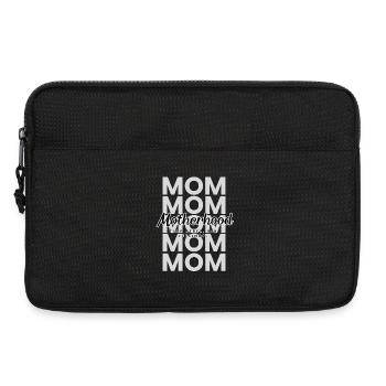 Motherhood – Tiny Rebel, Big Feelings Mom Design - Laptop bag 13" - black - Front