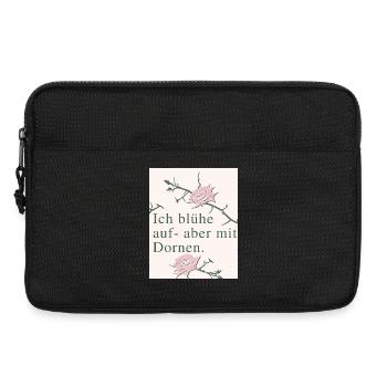 Flower theme with Sleeping Beauty design - Laptop bag 13" - black - Front