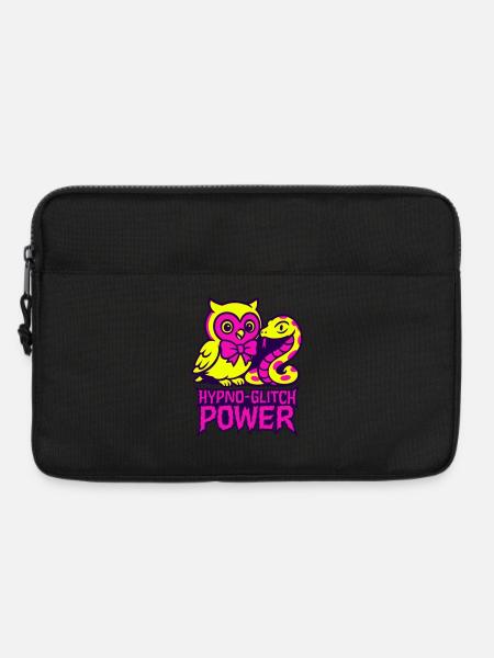 Hypno Glitch Owl and Snake - Laptoptasche 13" - Schwarz