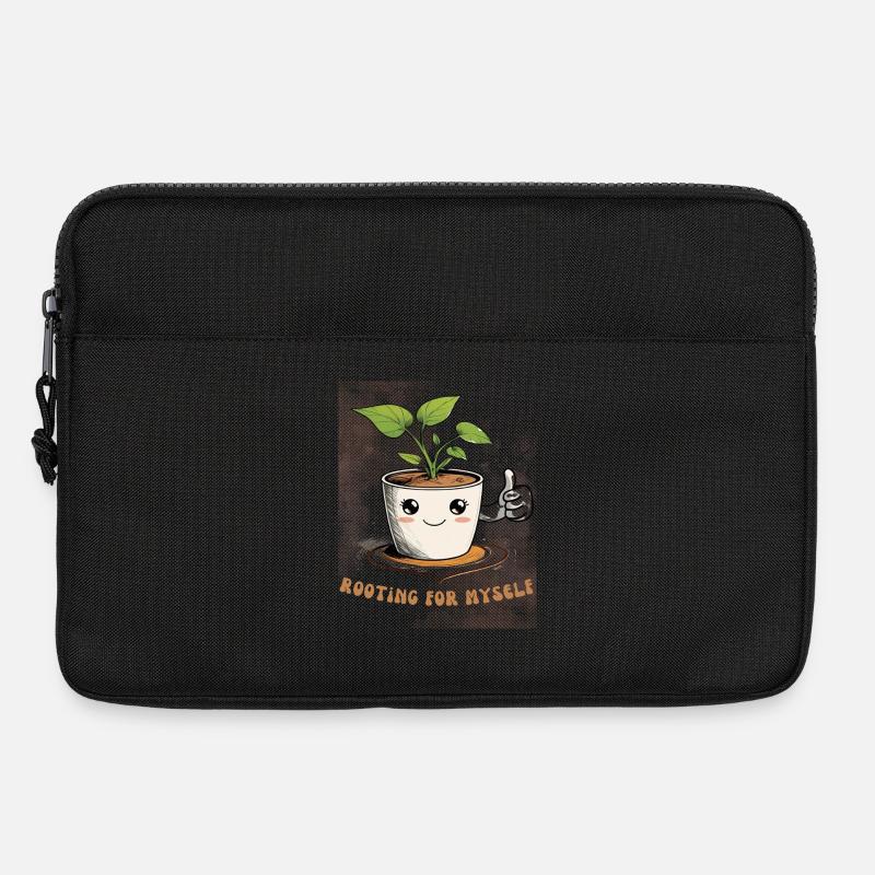 Selbstliebe mit Humor & Pflanzenpower - Laptoptasche 13" - Schwarz