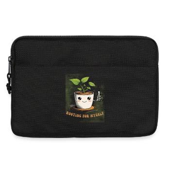 L'amour de soi avec humour et puissance des plantes - Sacoche pour ordinateur portable 13 pouces - noir - Devant