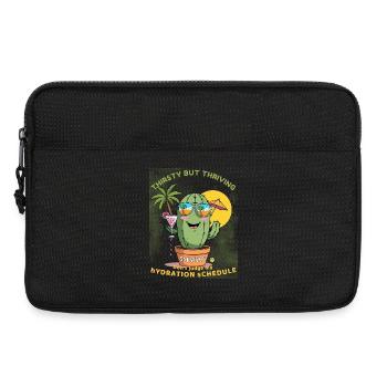 Sommerkaktus – Durstig, aber voller Leben - Laptoptasche 13" - Schwarz - Vorne