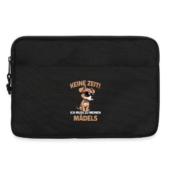 Je n'ai pas le temps d'aller voir mes filles - Dit un chien - Sacoche pour ordinateur portable 13 pouces - noir - Devant