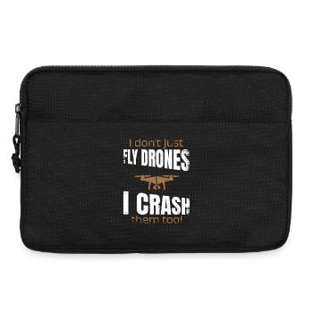 I dont just fly drones I crash them too - Laptoptasche 13" - Schwarz - Vorne