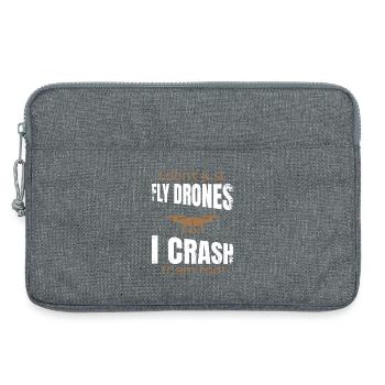 I dont just fly drones I crash them too - Laptoptasche 13" - Grau meliert - Vorne