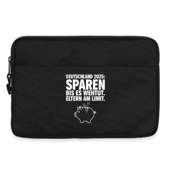 Sparen bis es wehtut - Laptoptasche 13" - Schwarz - Vorne