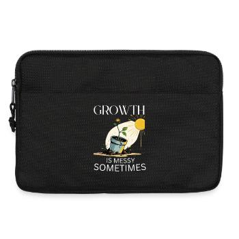 Wachstumsmetapher mit Blume und Sonne - Laptoptasche 13" - Schwarz - Vorne