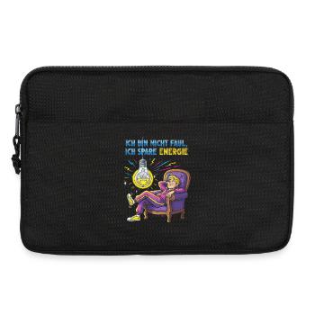 Energetic chill design with light bulb - Laptop bag 13" - black - Front
