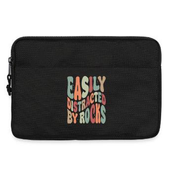 Facilement distrait par les rochers - Sacoche pour ordinateur portable 13 pouces - noir - Devant