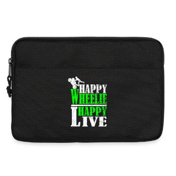 Wheelie Motiv - Laptoptasche 13" - Schwarz - Vorne
