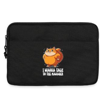 Gros chat avec drôle de dicton karen - Sacoche pour ordinateur portable 13 pouces - noir - Devant