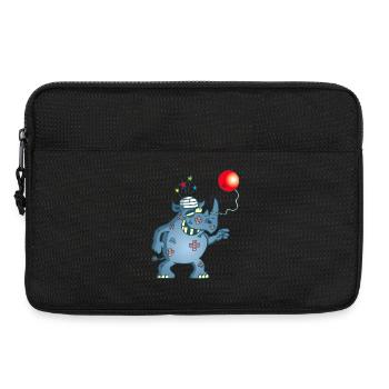 Rhinocéros et bilboquet - Sacoche pour ordinateur portable 13 pouces - noir - Devant