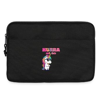 Licorne Anniversaire - Sacoche pour ordinateur portable 13 pouces - noir - Devant